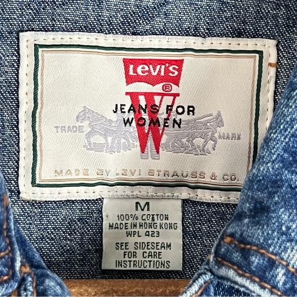 Vintage Lev’s Women’s Custom Jewelled Jean Jacket Vest Y2K 90’s Cotton Retro - Picture 6 of 9